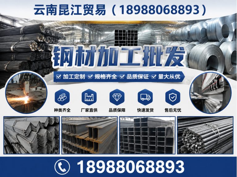 五华区钢材加工批发展示图